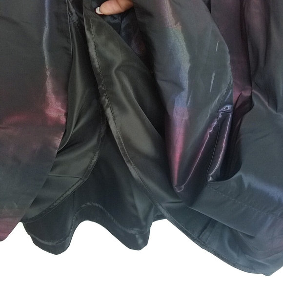 Funky Wearable Art Iridescent Hi Waist Full Skirt Fully lined Size 8 - Picture 14 of 16